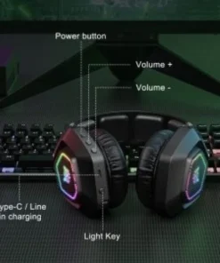 Alternative view of Onikuma B100 RGB Bluetooth 5.0 Gaming Headset