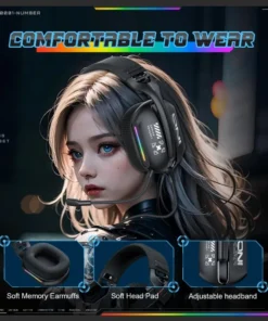 Alternative view of ONIKUMA X12 3.5mm Wired RGB Light Gaming Headset