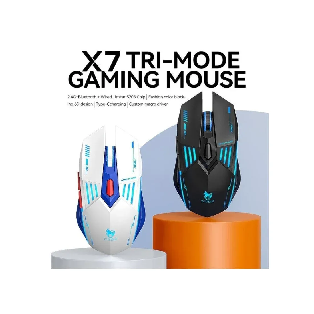 T-WOLF X7 Tri-mode Gaming Mouse - Image 3