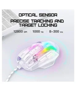 Alternative view of ONIKUMA CW923 12800 DPI Wired RGB Transparent Gaming Mouse