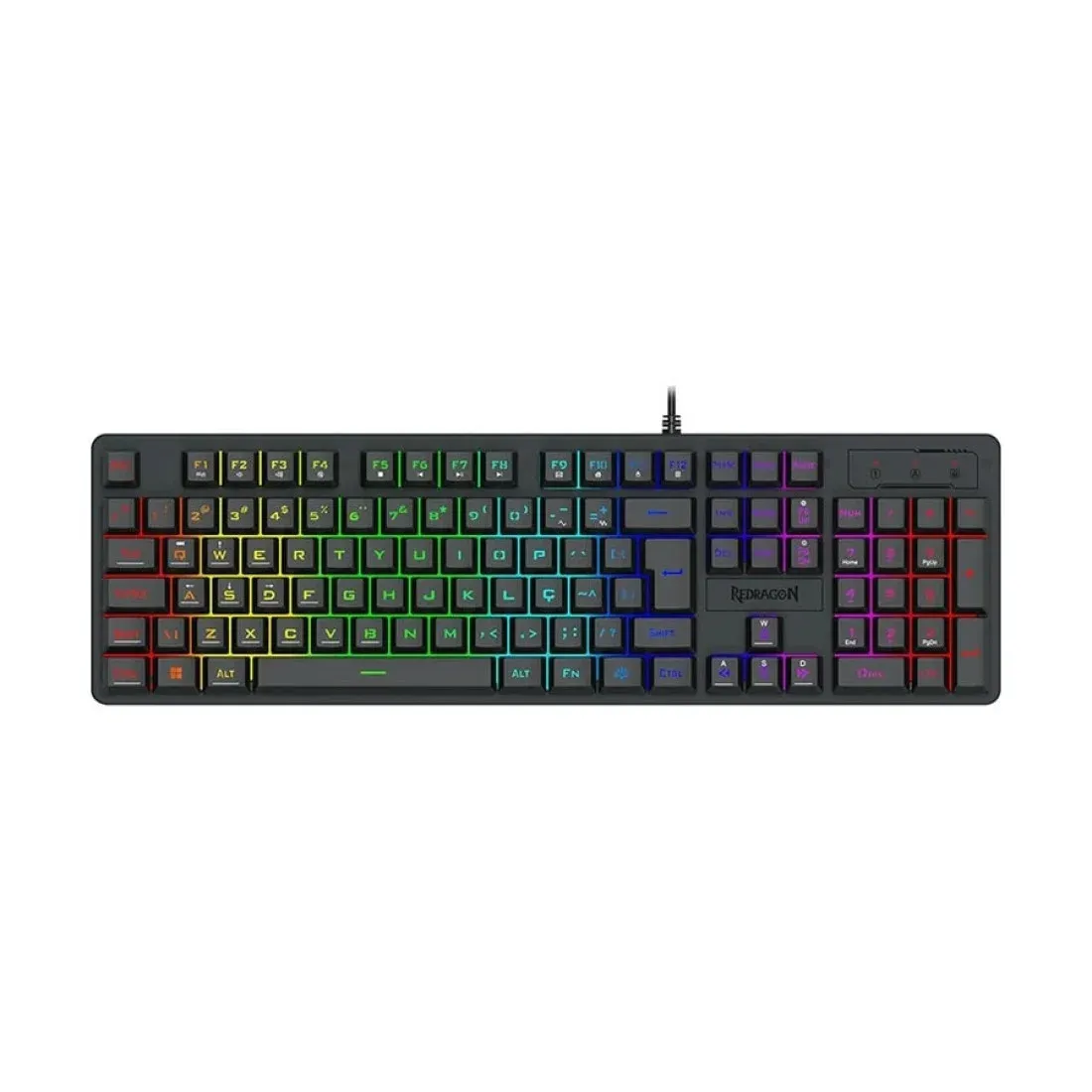 Redragon Netherbane K521 Wired Black Gaming Keyboard #K521-Rainbow