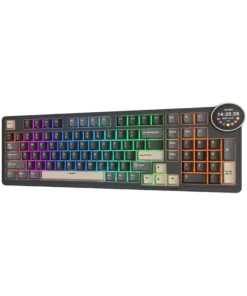 Alternative view of Royal Kludge RK N99 Tri Mode RGB Hot Swap (Beige Switch) Phantom Mechanical Gaming Keyboard