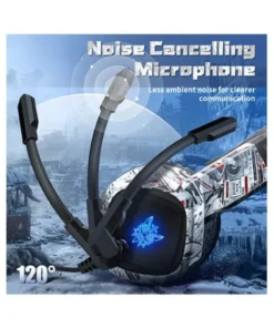 Alternative view of ONIKUMA K19 RGB Professional Gaming Headphone (Camou-White)