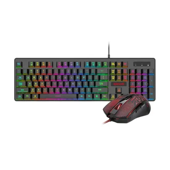Redragon S107-BA RGB Wired Black Mechanical Gaming Keyboard & Mouse Combo - Image 4