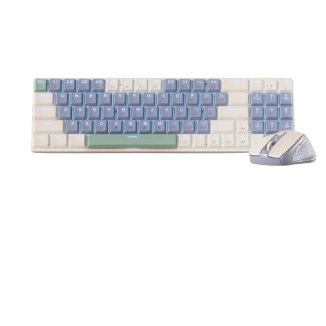 Redragon BS8772 Wireless Herb Green Mechanical Gaming Keyboard & Mouse Combo