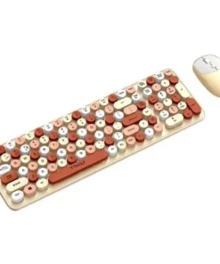 Alternative view of T-Wolf TF350 Wireless Keyboard Mouse Combo- Milk Tea