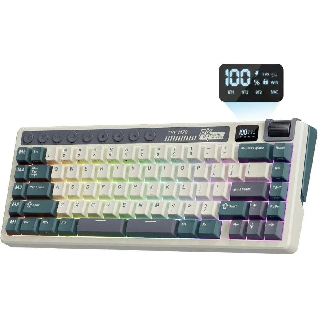 ROYAL KLUDGE RK M70 Hot Swappable Tri Mode Mechanical Gaming Keyboard - Image 11
