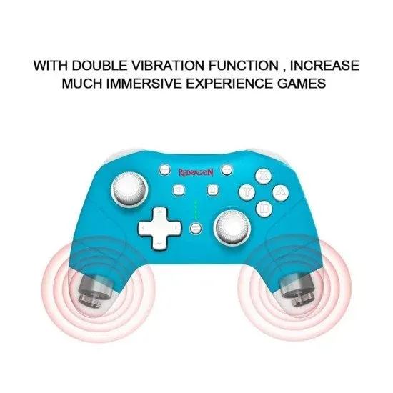 Redragon Pluto G815 Blue Dual Mode Vibration Game Pad - Image 3