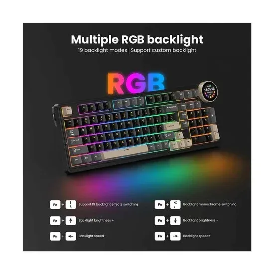 Royal Kludge RK N99 Tri Mode RGB Hot Swap (Beige Switch) Phantom Mechanical Gaming Keyboard - Image 4