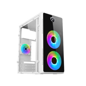 Alternative view of PC POWER PULSE FIRE X2 WH CASING WITH 3 FANS and 200W POWER SUPPLY
