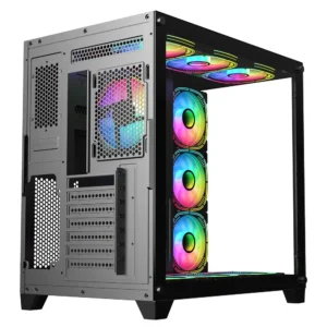 Alternative view of PC Power ICEBERG V3 Black With 650W PSU AND 10 FANS Gaming Casing