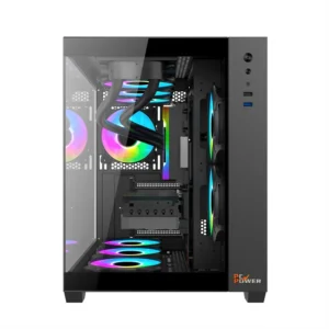 Alternative view of PC POWER ICELAND BK Casing With 6 FANS and 650W PSU