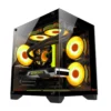 PC POWER OCEAN VIEW BK M-ATX GAMING CASING WITH 7 ARGB FAN