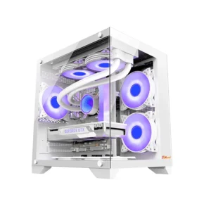 PC POWER OCEAN VIEW V1 WH M-ATX GAMING CASING