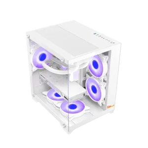 Alternative view of PC POWER OCEAN VIEW V1 WH M-ATX GAMING CASING