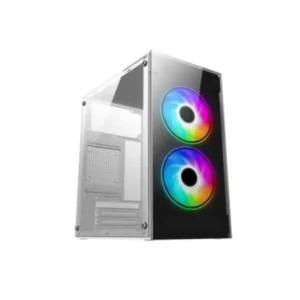 PC POWER CRYSTAL GLASS MINI M-ATX DESKTOP CASING (WITH POWER SUPPLY)