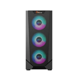 PC POWER PANZER Mesh Black ATX Gaming Casing With 4 X ARGB Fan