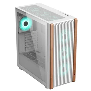PC POWER WOOD MESH WH Casing With 6 FANS