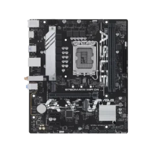 Alternative view of ASUS B760M-AYW WIFI D4 mATX Motherboard