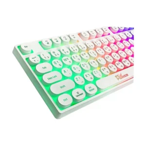 Alternative view of Pc Power K87 RGB White Wired Gaming Keyboard with Bangla