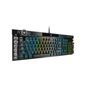 Alternative view of CORSAIR K100 RGB Optical-Mechanical OPX Switch Gaming Keyboard (Black)