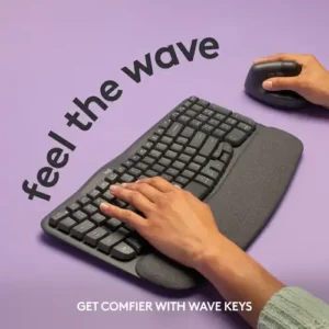 Alternative view of Logitech Wave Keys Wireless Ergonomic Keyboard