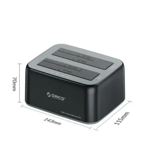 Alternative view of Orico 6829C3 2.5 3.5 inch SATA HDD SSD Offline Clone Dual Bay Dock