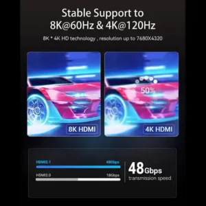 Alternative view of Vention AANBI 3 Meter 8K HDMI Cable