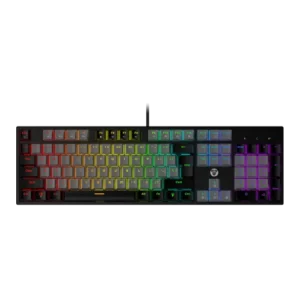 Alternative view of Fantech ATOM 104 MK886V2 RGB Red Switch Mechanical Gaming Keyboard SUMI Edition - Gray