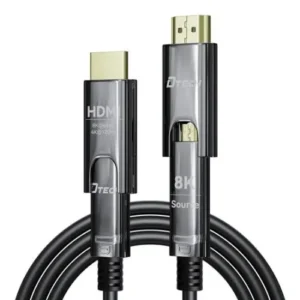 Dtech DT-HF3005 5 Meter Type-D to Type-A Dual Connector Fiber Optic HDMI Cable