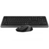 A4TECH FG1010 Wireless Keyboard Mouse Combo with Bangla (Black-Gray)
