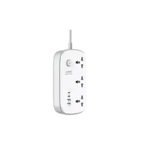 LDNIO SC3416 3 Sockets Universal Fast Charge White Power Strip