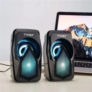 Alternative view of T-WOLF S11 Dual LED Mini Speaker