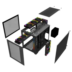 Alternative view of 1STPLAYER SP7 Mid Tower RGB Gaming Case